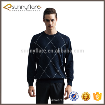 Cool designed 100% cashmere pullover men sweater